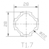 28mm Alum Pipe Slotted 4M 1.7 Gage - Image 2
