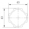 43mm Alum Pipe Slotted 4M Standard Pipe - Image 2