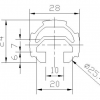 28mm Alum Pipe Slotted Open Side L Slot 4M - Image 2