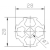 28mm Alum Pipe Slotted 4MT Types Honey Comb - Image 2