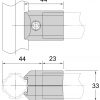 Alum 90 Degree 28MM to 43MM Pipe Connector - Image 2