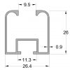 28 mm Alum Pipe Channel - Image 2