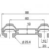 28mm Alum Pipe Slotted Open Side Double side L Slot 4M - Image 2