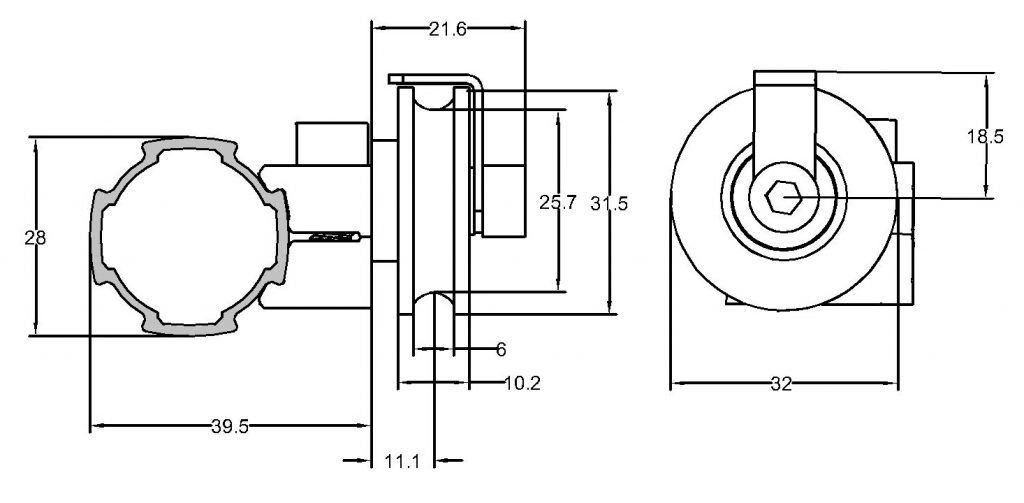 Cable Pully For Mounting Block Vertical - C Tek Lean Solutions, Inc.